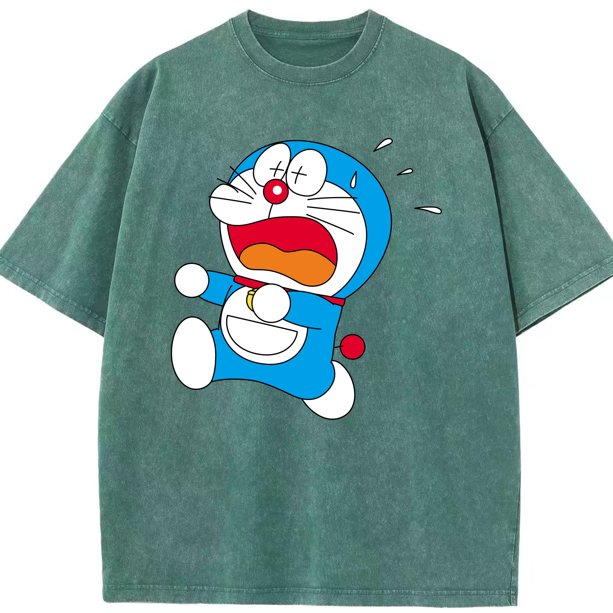 （画像用） ドラえもん Doraemon 綿100% ヴィンテージ風 半袖Tシャツ（フロントプリント）